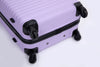 3 Piece Luggage Sets: Lightweight ABS Suitcase with Hooks, Spinner Wheels, TSA Lock - Lavender Purple (20/24/28)