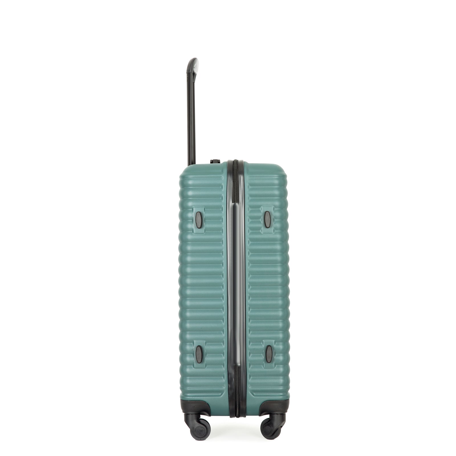 3 Piece ABS Lightweight Suitcase with Hooks, Spinner Wheels, TSA Lock, (20/24/28) Green