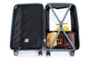 3 Piece Luggage Set: PC+ABS Lightweight Suitcase, 360° Double Spinner Wheels, TSA Lock, (21/25/29) - Dark Green