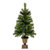 Pre-lit Xmas Tree Artificial Christmas Set with Garland, Wreath & 2 Entrance Trees - LED Lights, 3FT Height