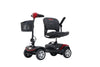 Four Wheels Compact Travel Mobility Scooter, 300W Motor, 300lbs Capacity, Red - Ideal for Adults