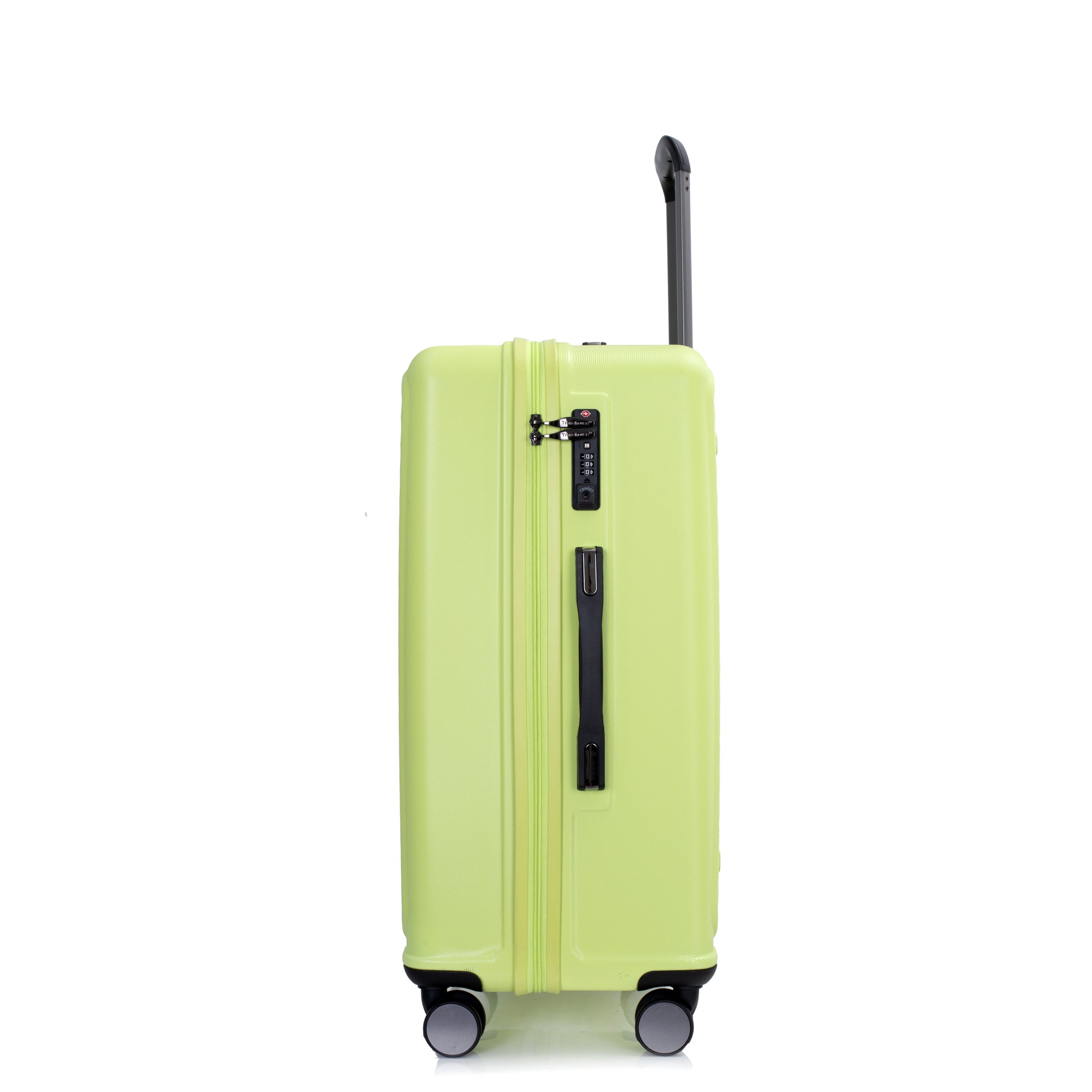 3 Piece Luggage Sets Lightweight Suitcase | PC+ABS, Two Hooks | 360° Double Spinner Wheels, TSA Lock | (21/25/29) Light Green