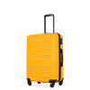 3 Piece Luggage Sets: Lightweight ABS Suitcase with Hooks, Spinner Wheels, TSA Lock (20/24/28) - ORANGE