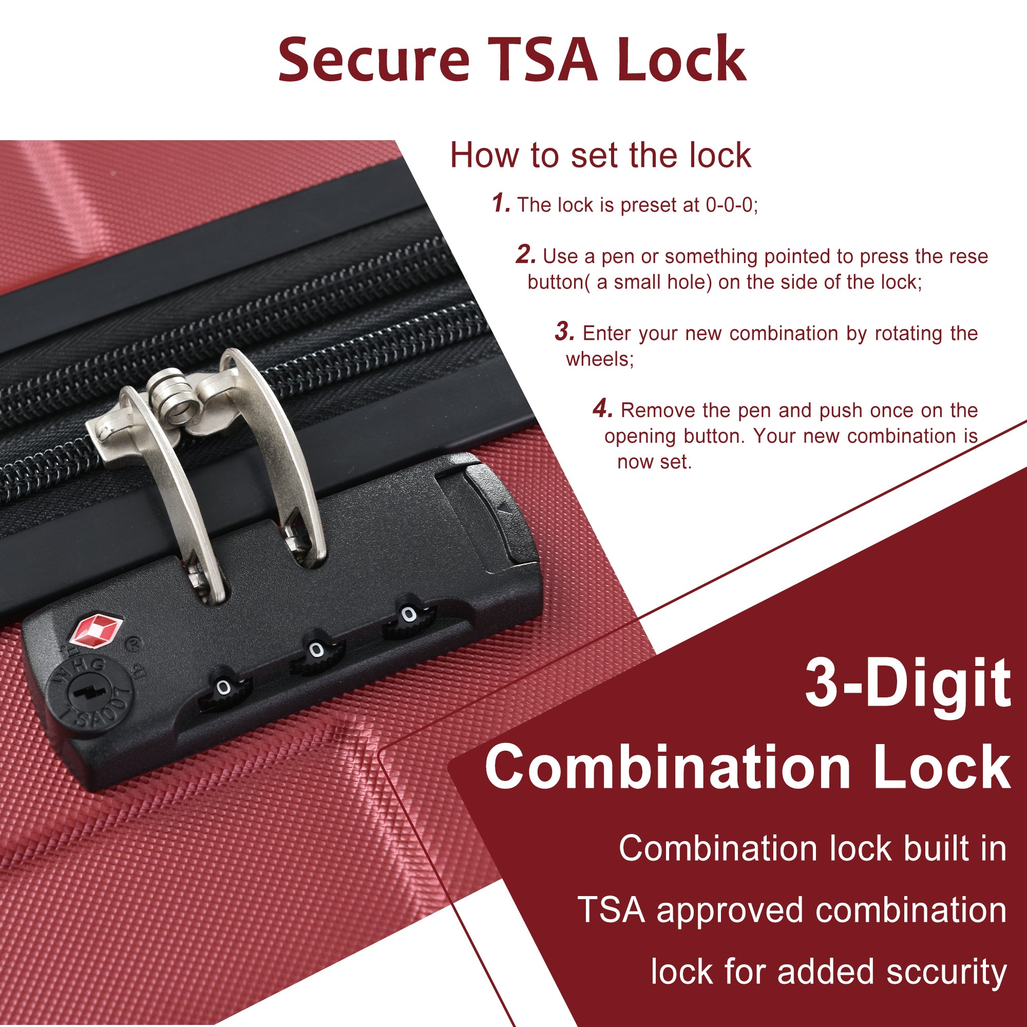 Hardshell Spinner Suitcase with TSA Lock Lightweight Expandable 24'' - Durable, Secure, and Spacious Luggage for Travelers