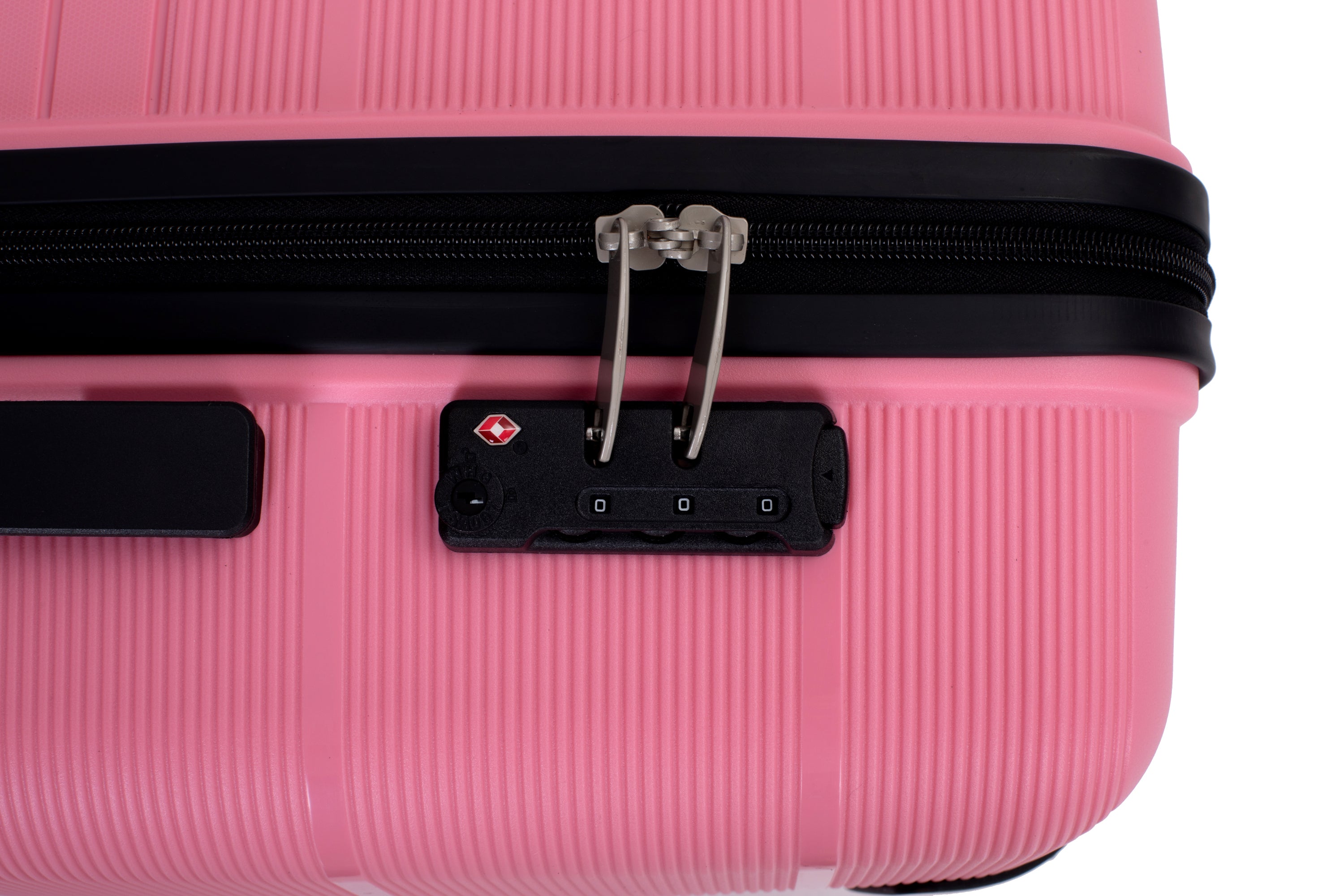 "Hardshell Suitcase with Double Spinner Wheels - Lightweight & Durable PP Luggage Sets, TSA Lock, 3-Piece Set (20/24/28), Pink"