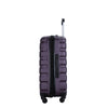 Expandable 3 Piece ABS Luggage Set with Spinner Wheels, TSA Lock, Lightweight Suitcase, Purple (20/24/28)