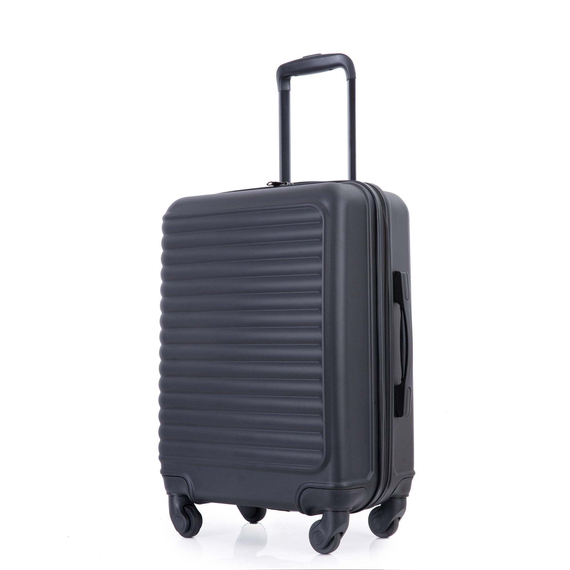 20" Carry on Luggage: Lightweight Spinner Suitcase, Black