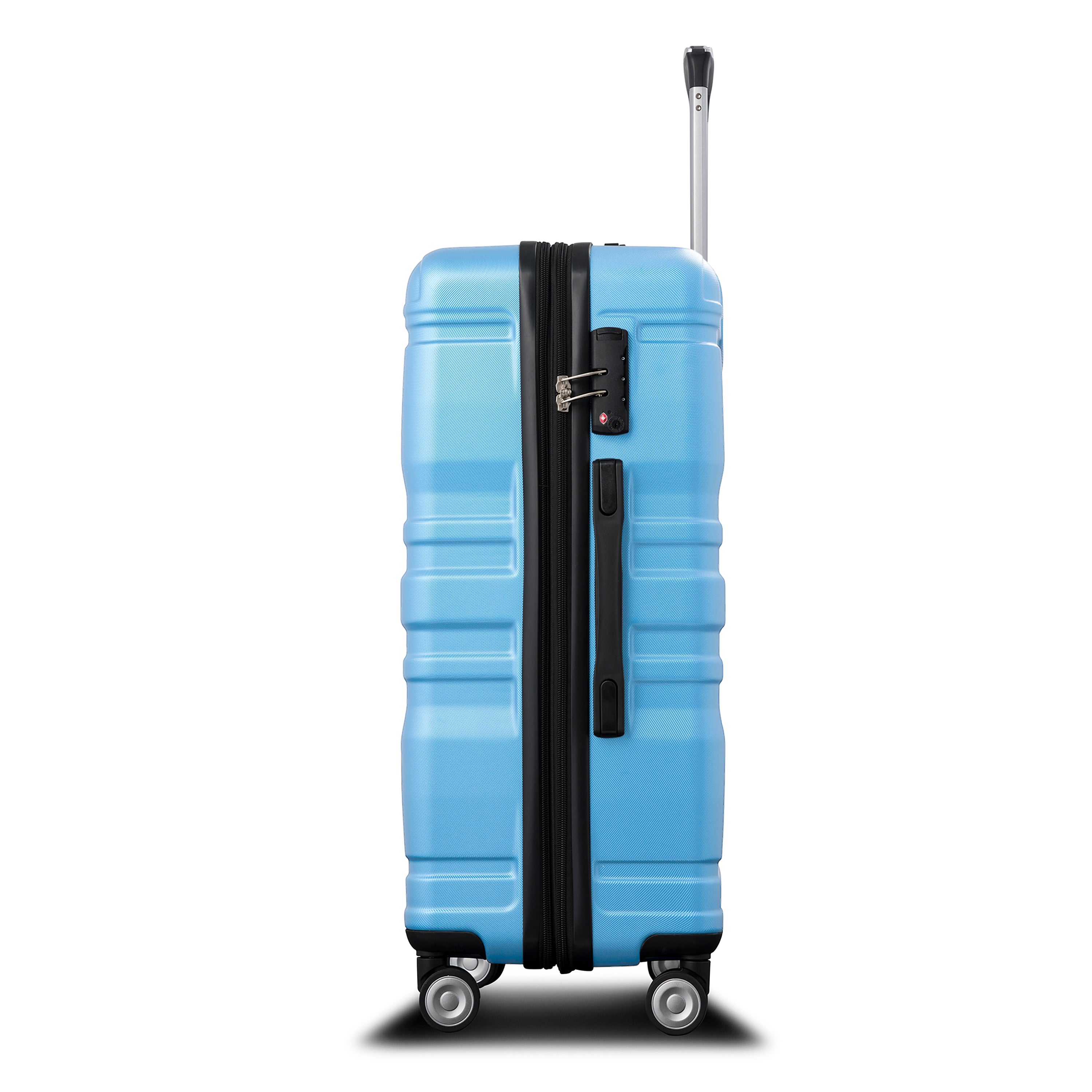 Luggage Sets: Expandable ABS Hardshell 3pcs Clearance Hardside Suitcase Spinner Wheels with TSA Lock - Lightweight, Durable, 20''24''28'' - Sky Blue