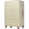 Luggage Sets 3 Piece Suitcase Set - Airline Approved, Hard Case with Spinner Wheels - Golden Green 20/24/28 Sizes