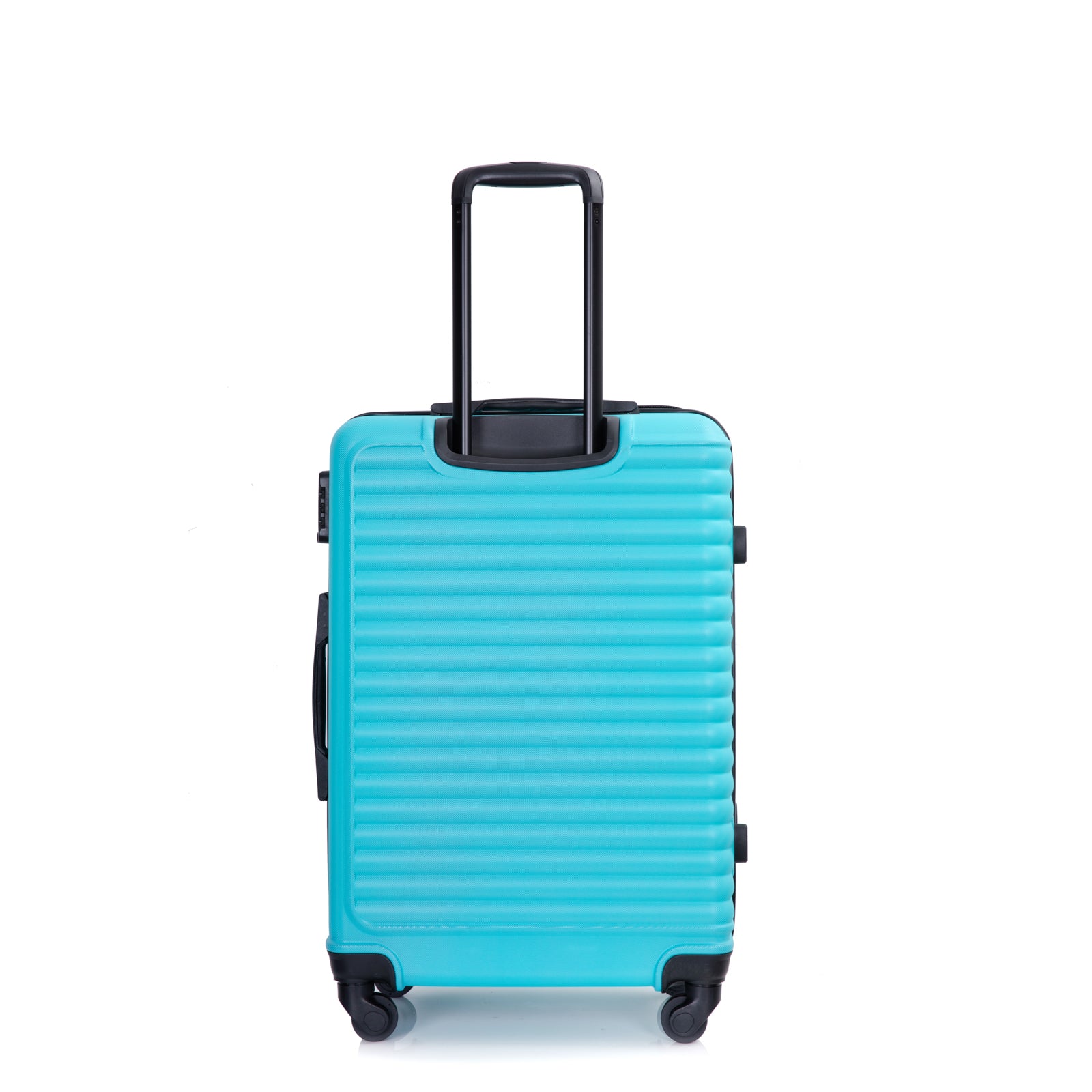 3 Piece ABS Lightweight Suitcase with Hooks, Spinner Wheels, TSA Lock, Turquoise (20/24/28)