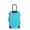 3 Piece ABS Lightweight Suitcase with Hooks, Spinner Wheels, TSA Lock, Turquoise (20/24/28)