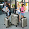 Luggage Suitcase Set: 3-Piece Hardside Carry-on with Spinner Wheels - 20