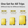 Luggage Sets New Model Expandable ABS Hardshell 3pcs Hardside Lightweight Durable Suitcase Spinner Wheels Suitcase with TSA Lock 20''24''28''(Yellow)