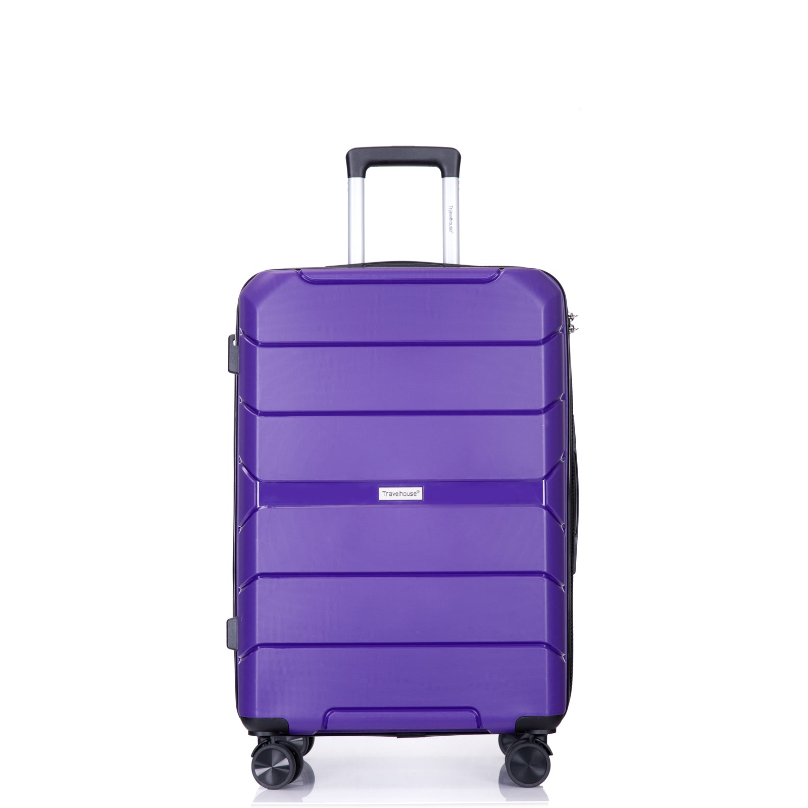 Hardshell Spinner Wheels PP Luggage Set - Lightweight, Durable Suitcase with TSA Lock - 3-Piece Set (20/24/28) - Purple