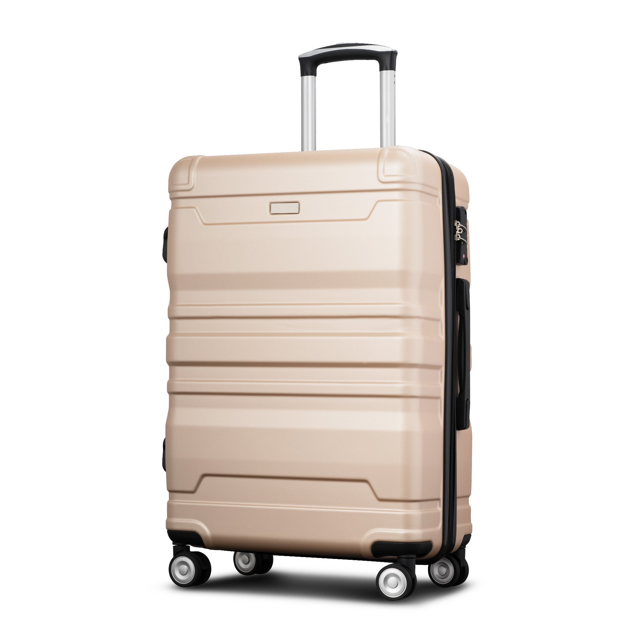 Luggage Sets: Expandable ABS Hardshell 3pcs Clearance Suitcase - Lightweight, Durable, Spinner Wheels, TSA Lock - 20''24''28'' (Champagne)