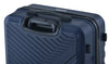 3-Piece Lightweight ABS Luggage Set with Hooks, Spinner Wheels, TSA Lock - Navy (20/24/28)