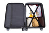 3 Piece Luggage Sets: Lightweight & Durable Expandable Suitcase with Hooks, Spinner Wheels, TSA Lock, (21/25/29) Black