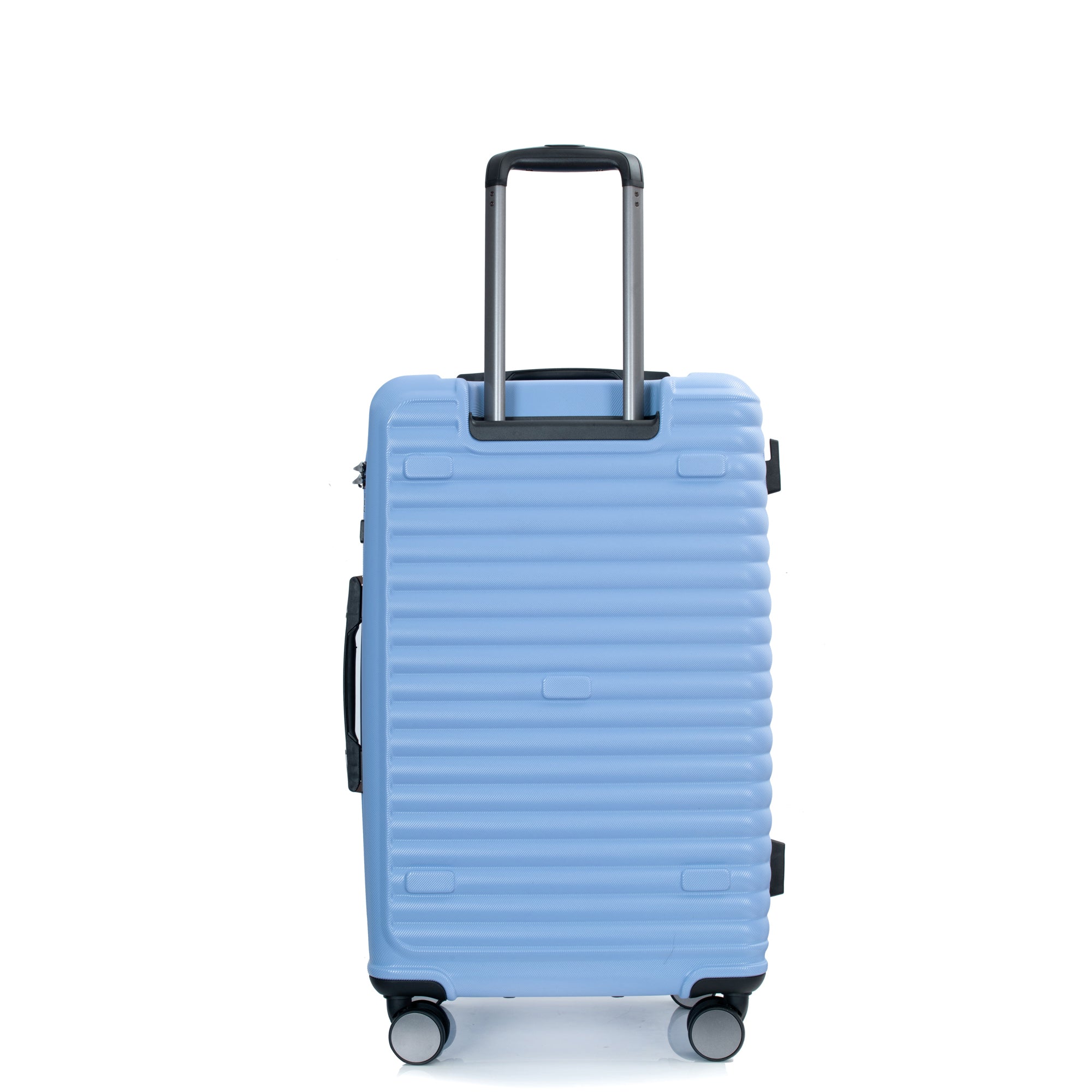 3 Piece Lightweight Suitcase Set with 360° Double Spinner Wheels, TSA Lock, and Two Hooks - Light Blue (21/25/29)