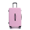 3 Piece Luggage Sets with Hooks, Double Spinner Wheels, TSA Lock (21/25/29) - Lightweight Pink Suitcase for Travel