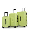 3 Piece Luggage Sets Lightweight Suitcase | PC+ABS, Two Hooks | 360° Double Spinner Wheels, TSA Lock | (21/25/29) Light Green