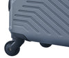 3 Piece ABS Lightweight Suitcase: Spinner Wheels, TSA Lock, Gray (20/24/28)