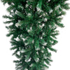 7.4ft Upside Down Green Christmas Tree with LED Warm White Lights & Easy Assembly - Green Leaves, Reinforced Metal Base - Xmas Tree in Unique Color & Size