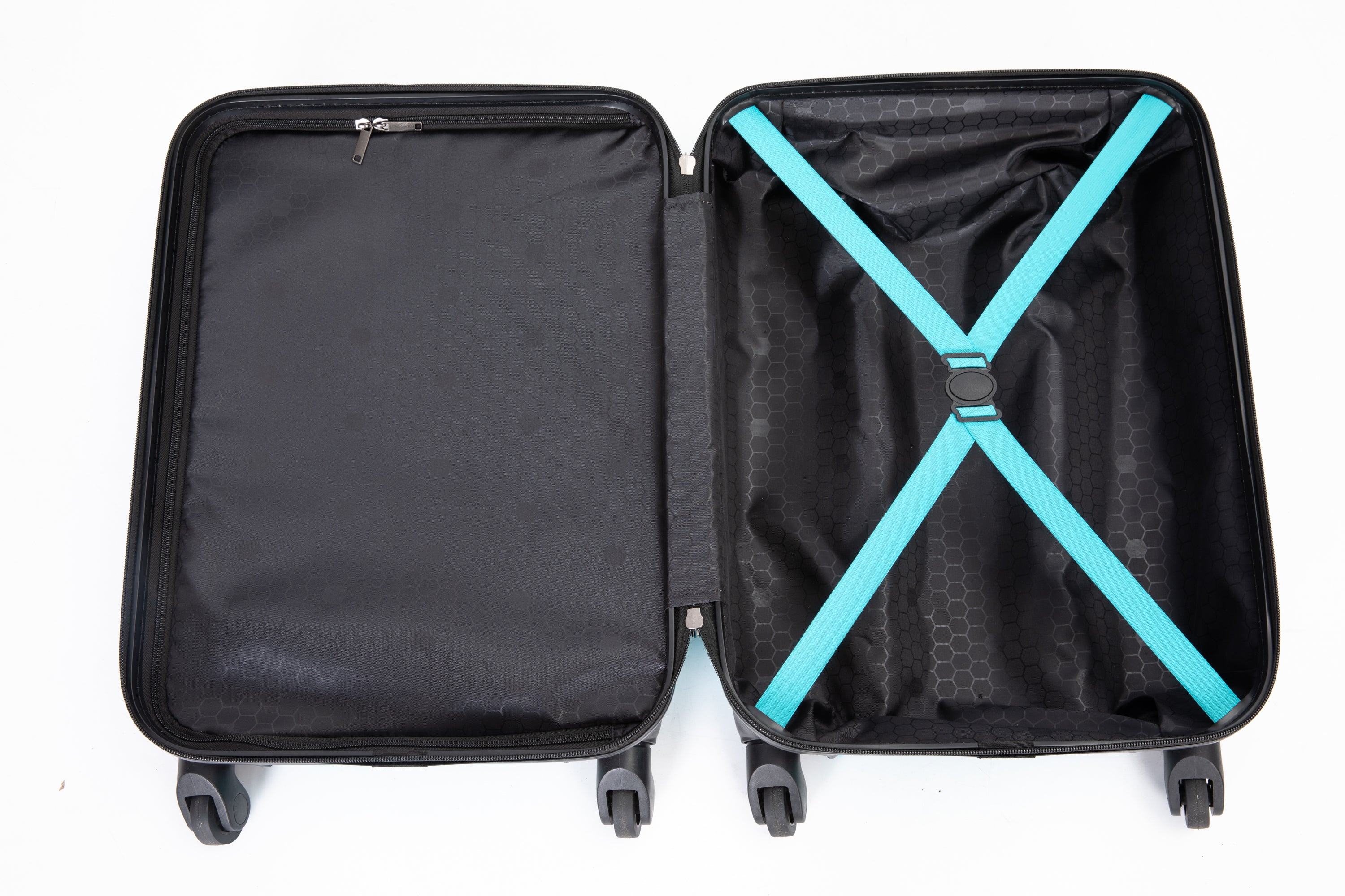 20" Lightweight Turquoise Carry on Luggage with Spinner Wheels, Durable Suitcase for Easy Travel