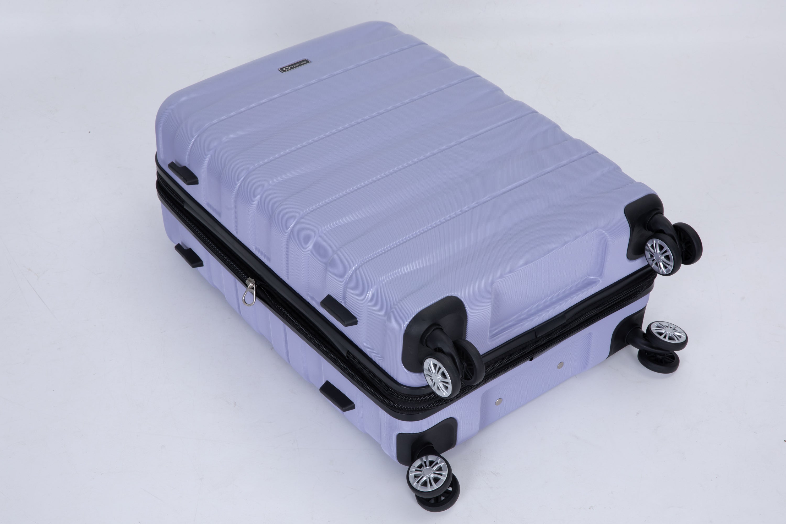 3 Piece Lightweight & Durable Expandable Suitcase Set with Hooks, Spinner Wheels, TSA Lock, (21/25/29) Light Purple