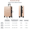 Luggage Set 3 Piece Suitcase Set 20/24/28, Carry on Luggage Airline Approved, Hard Case with Spinner Wheels, Champagne