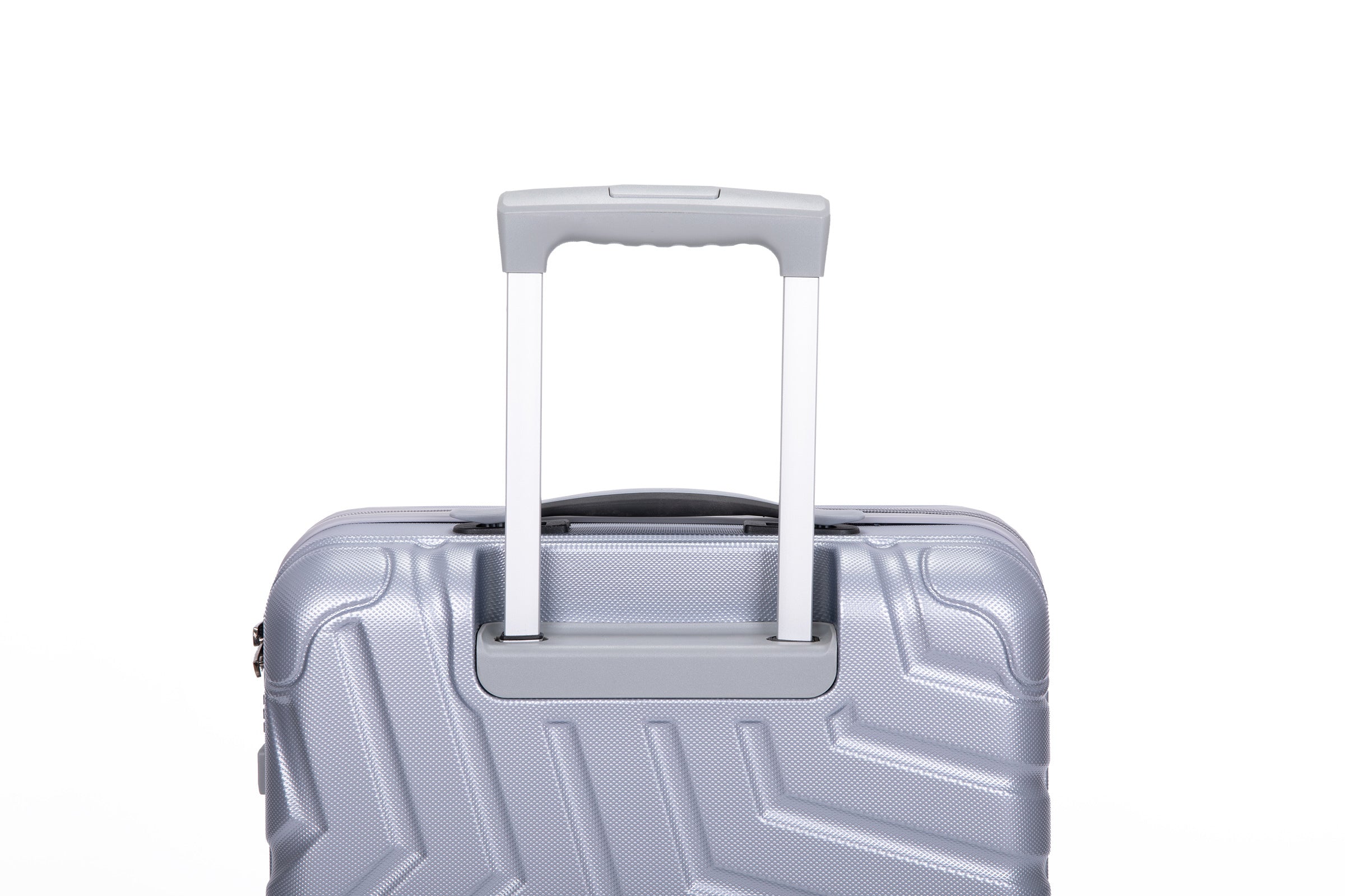 16" Hard Case Luggage Computer Case with Silent Aircraft Wheels - Silver, Durable, and Versatile