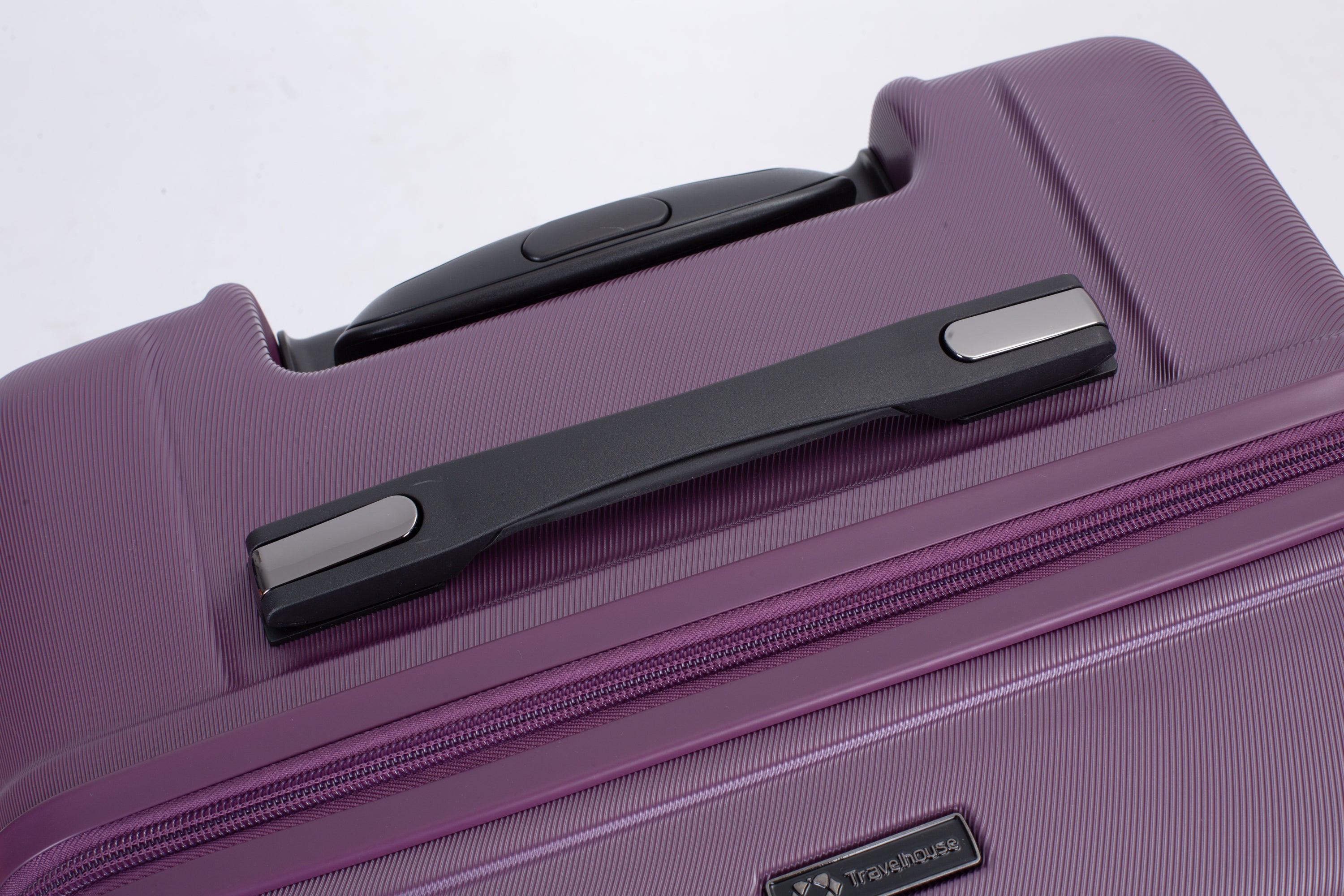 3 Piece Luggage Sets: Lightweight Suitcase with Hooks, 360° Double Spinner Wheels, TSA Lock (21/25/29) - Dark Purple