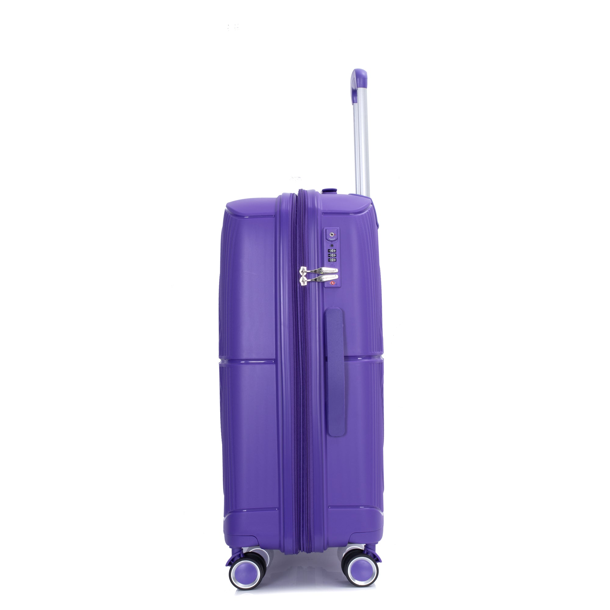 Expandable Hardshell Suitcase Double Spinner Wheels Luggage Sets Lightweight Durable Suitcase with TSA Lock, 3-Piece Set (20/24/28), Purple