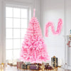 Pre-lit Artificial Christmas 2-Piece Set: 5FT Pink Tree with 6ft Garland X-mas - Festive and Convenient