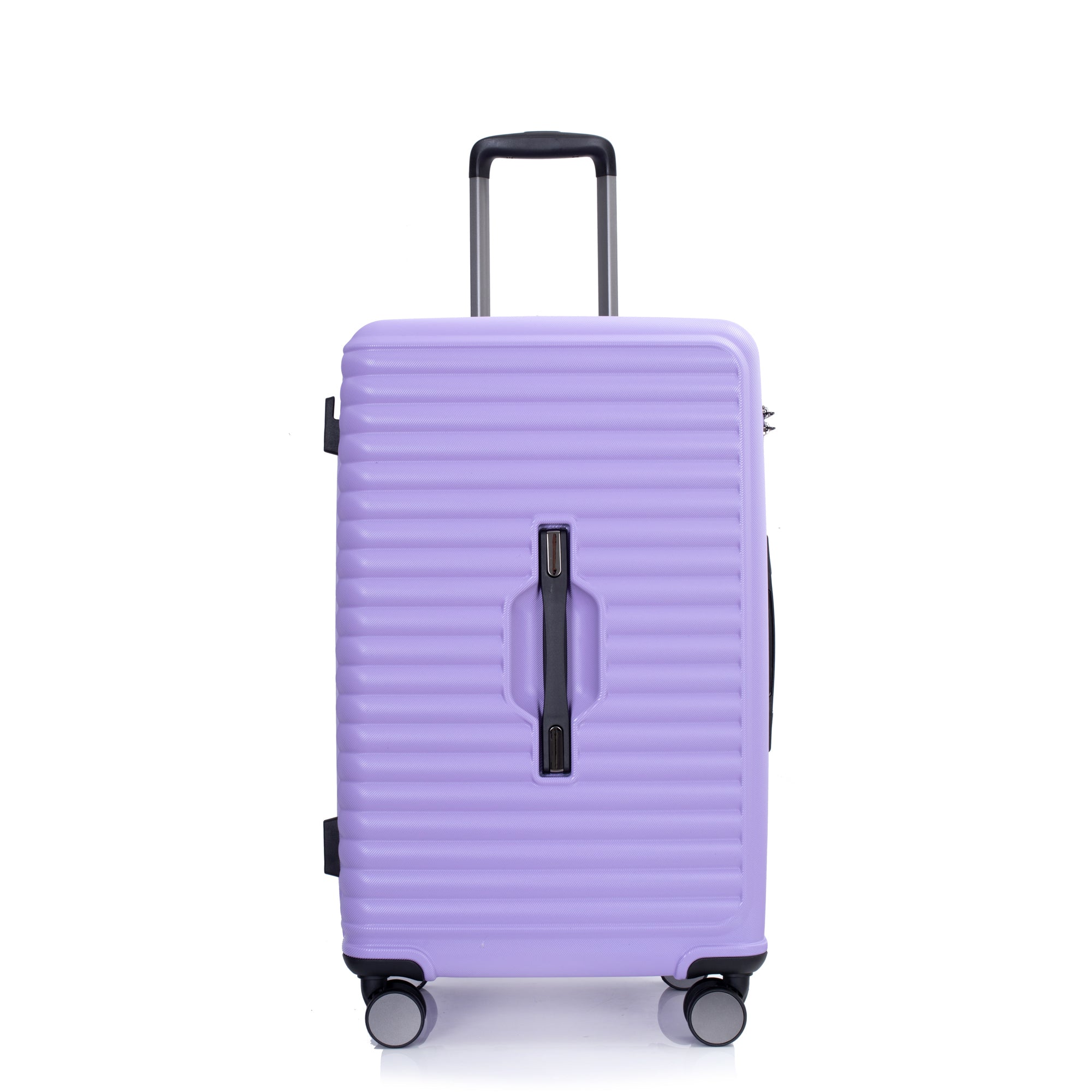 3 Piece Luggage Sets: Lightweight Suitcase with Hooks, 360° Spinner Wheels, TSA Lock, Light Purple (21/25/29)