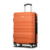 New Model Expandable ABS Hardshell 3pcs Luggage Sets: Clearance Hardside Suitcase with TSA Lock & Spinner Wheels, Lightweight & Durable (Orange, 20''24''28'')