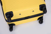 3 Piece Luggage Sets: Lightweight ABS Suitcase with Hooks, Spinner Wheels, TSA Lock (20/24/28), Yellow