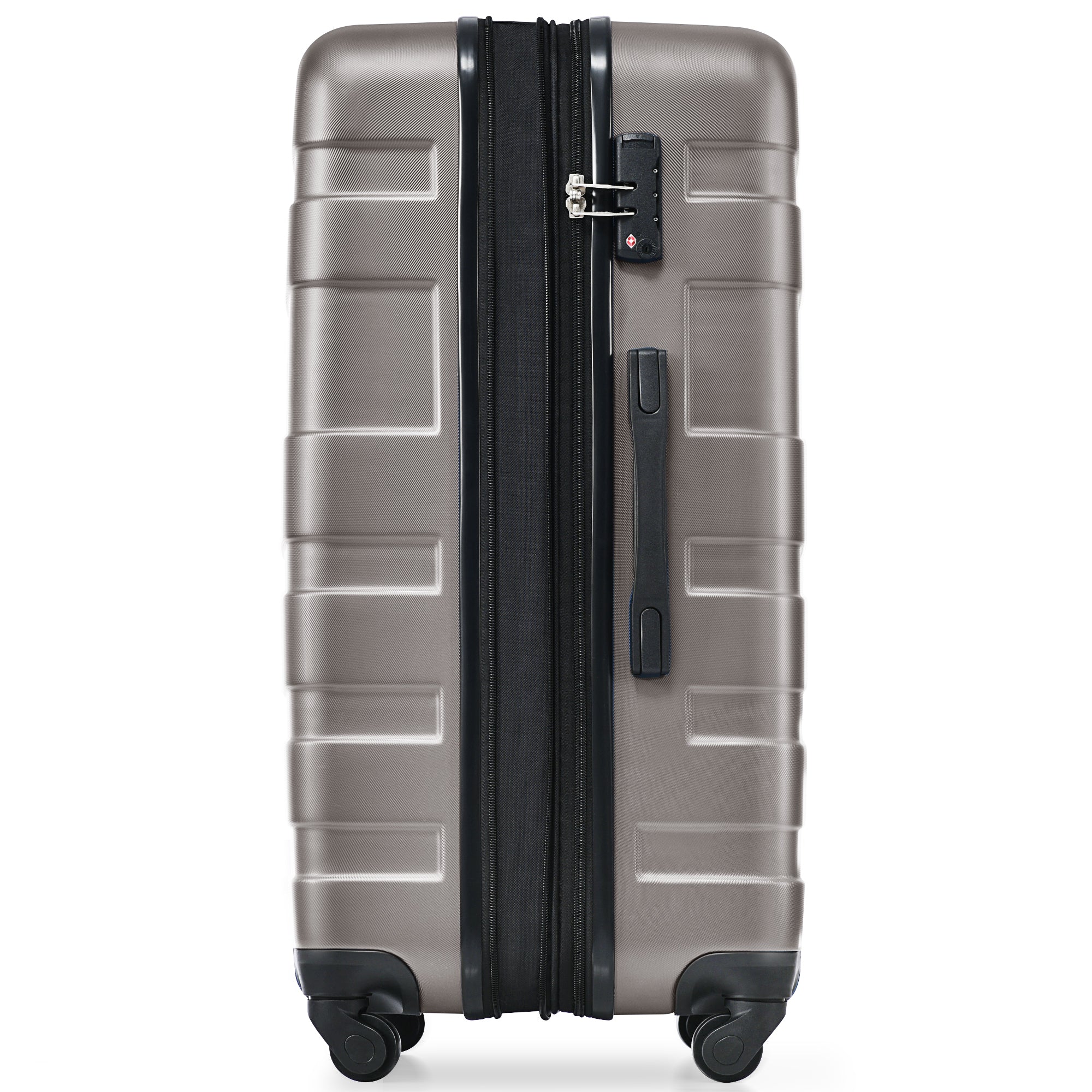 "Luggage Sets: New Model Expandable ABS Hardshell 3pcs Clearance Hardside Suitcase with Spinner Wheels & TSA Lock - Lightweight, Durable, Gray (20''24''28'')"