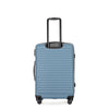 3 Piece ABS Lightweight Suitcase with Hooks, Spinner Wheels, TSA Lock, Blue (20/24/28)