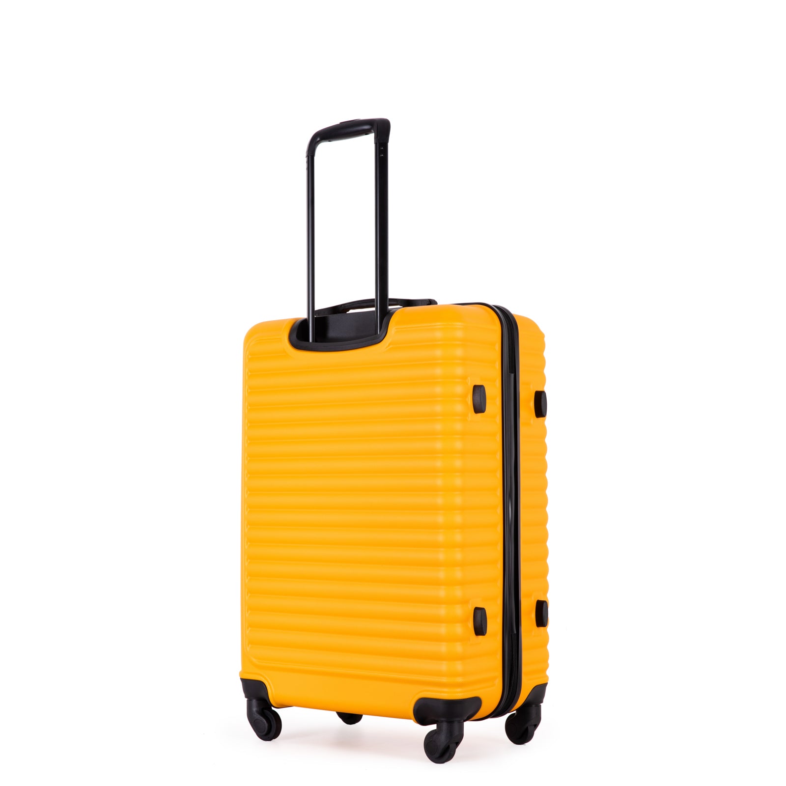 3 Piece Luggage Sets: Lightweight ABS Suitcase with Hooks, Spinner Wheels, TSA Lock (20/24/28) - ORANGE