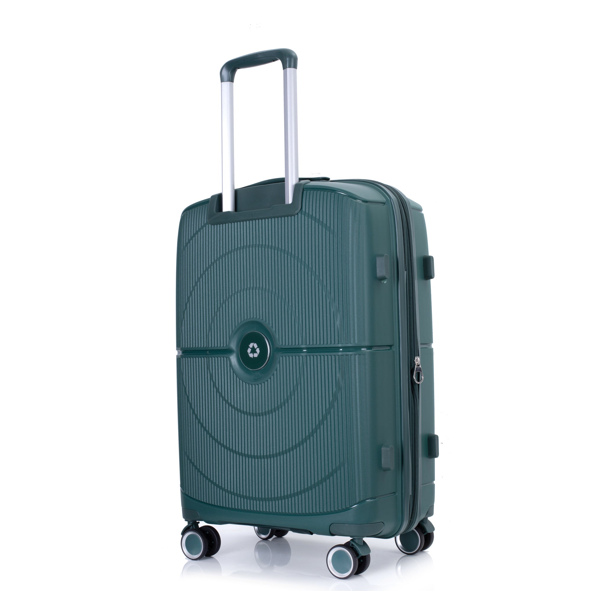 Expandable Hardshell Suitcase Double Spinner Wheels PP Luggage Sets, Lightweight & Durable with TSA Locks, 3-Piece Set (20/24/28), Green