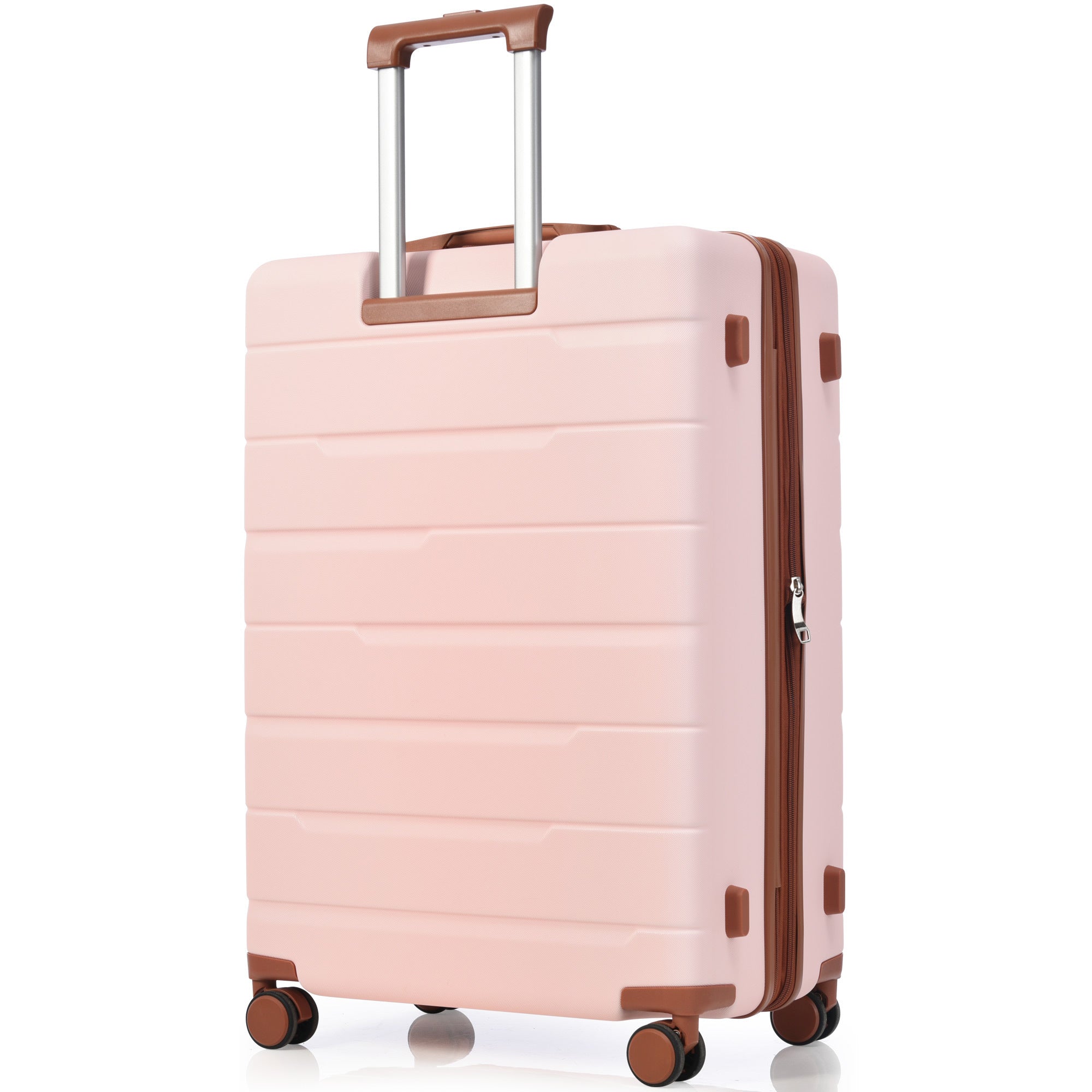 Luggage Sets 3 Piece Suitcase Set 20/24/28, Carry on Luggage Airline Approved, Hard Case with Spinner Wheels - Pink