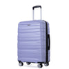 3 Piece Lightweight & Durable Expandable Suitcase Set with Hooks, Spinner Wheels, TSA Lock, (21/25/29) Light Purple