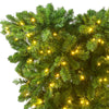 Upside Down Green Christmas Tree with LED Warm White Lights, Reinforced Metal Base, Easy Assembly - 6ft, 1,000 Branch Tips, 360 LED Lights X-mas