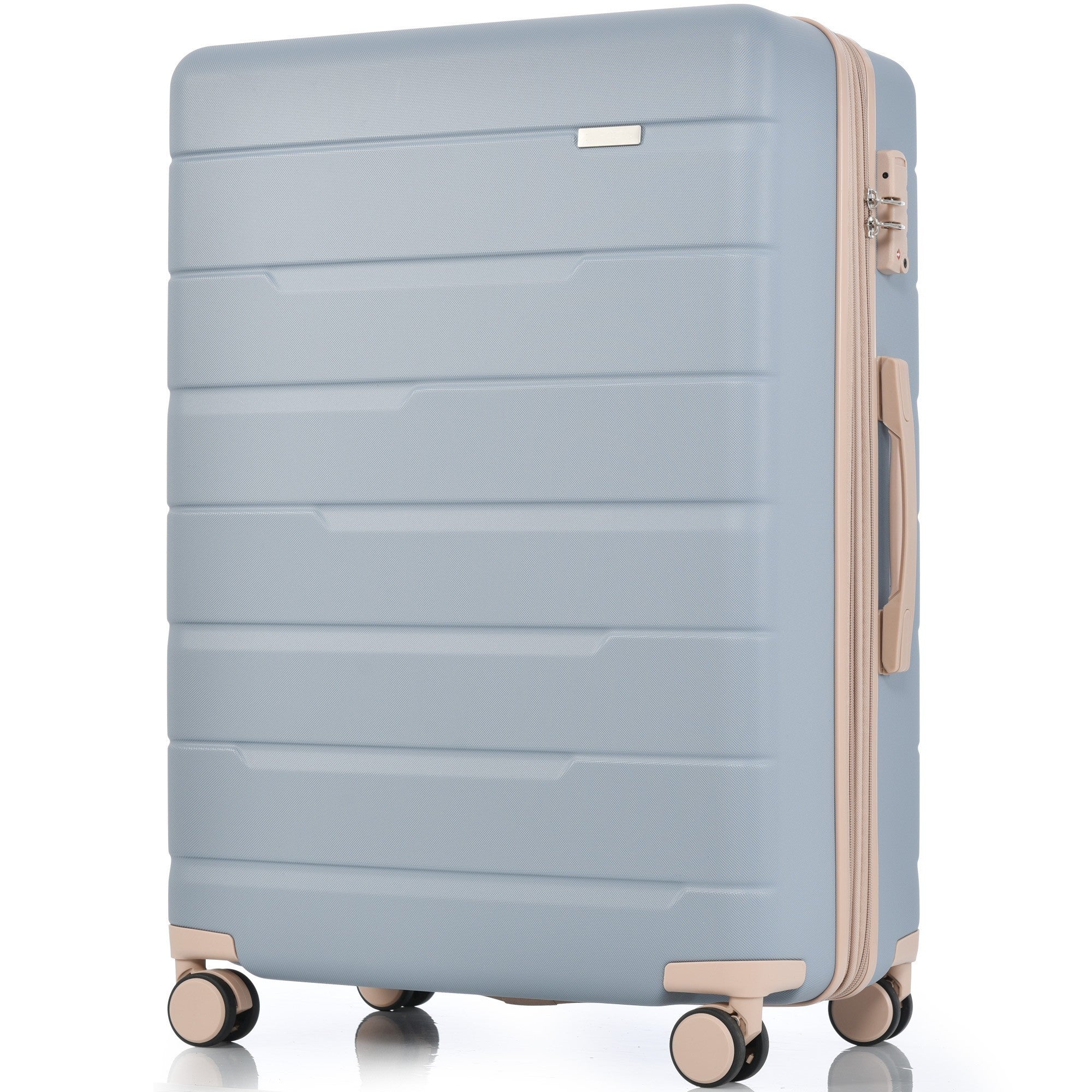 Luggage Sets 3 Piece Suitcase Set - Airline Approved Carry On - Hard Case with Spinner Wheels - Light Blue - 20/24/28