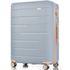 Luggage Sets 3 Piece Suitcase Set - Airline Approved Carry On - Hard Case with Spinner Wheels - Light Blue - 20/24/28