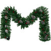 Pre-lit Artificial Christmas Tree Set with Garland, Wreath, and Entrance Trees - Xmas Decor in a 4-Piece Collection | Vibrant Green, Easy to Assemble | 220 Letters