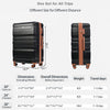 New Model Expandable ABS Hardshell 3pcs Luggage Sets - Clearance Hardside Suitcase with TSA Lock, Spinner Wheels - Lightweight, Durable - 20''24''28'' Sizes Available in Black and Brown