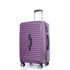 3 Piece Luggage Sets: Lightweight Suitcase with Hooks, 360° Double Spinner Wheels, TSA Lock (21/25/29) - Dark Purple