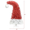 6FT Hinged Fir Artificial Bent Top Christmas Tree, Bendable Santa Hat Style Holiday Decoration, 1250 Branch Tips, 300 LED Lights