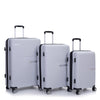 Hardshell Suitcase Double Spinner Wheels, Lightweight, Durable with TSA Lock, 3-Piece Set (20/24/28), Silver